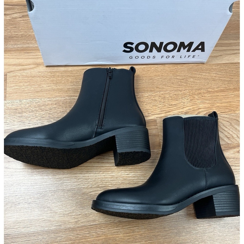 Sonomaโ Tasani Black Chelsea Boots Women's Size 6 NEW
